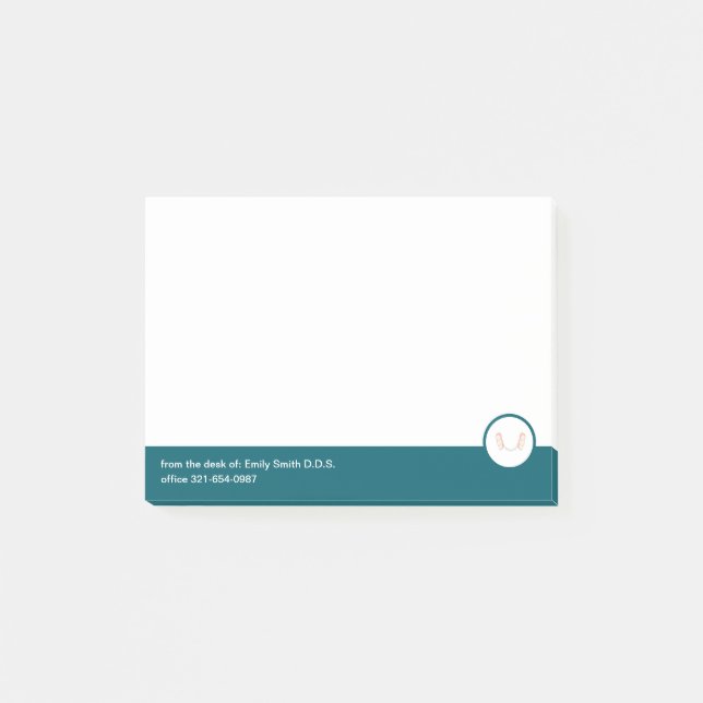 Dentist Tooth Logo Post-it Notes (Front)