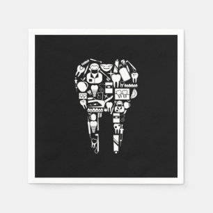 Dentist Tooth Teeth Dentistry Mouth Doctor Gift Napkin