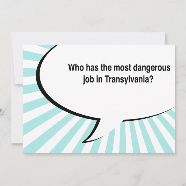 dentist transylvania joke invitation (Front)