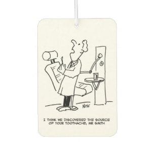 Dentist Treating a Patient Cartoon Car Air Freshener