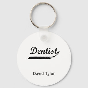 Dentist Typography Key Ring