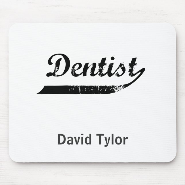 Dentist Typography Mouse Mat (Front)