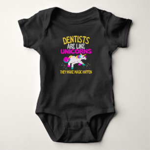 Dentist Unicorn , Magical Unicorn Dentists Baby Bodysuit