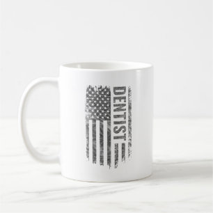 Dentist USA Flag Distressed design Mug