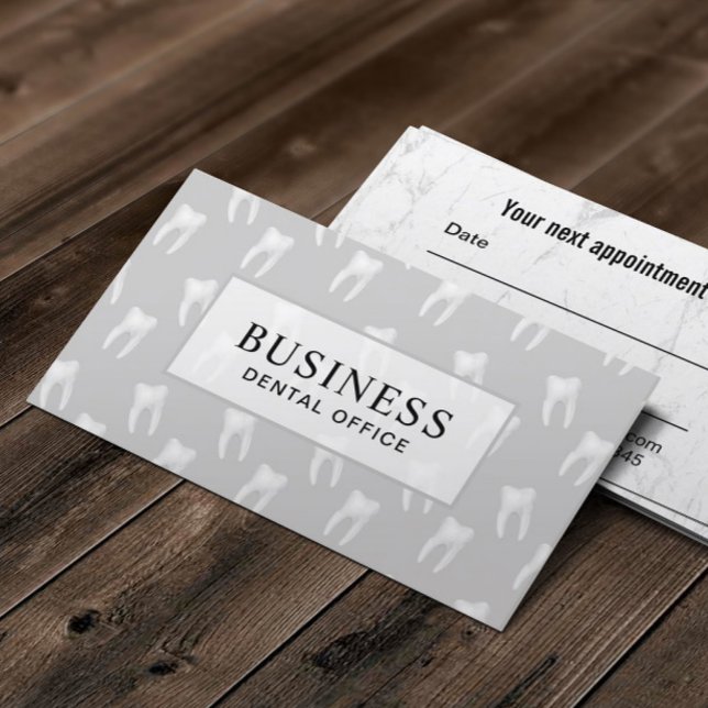 Dentist White Teeth Dental Care Appointment Card (Creator Uploaded)