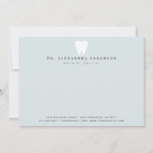 Dentist White Teeth Light Blue Card