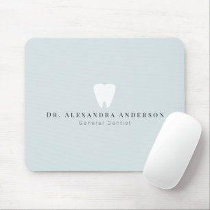 Dentist White Teeth Light Blue Mouse Mat