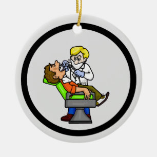 Dentist Working On Patient Ornament