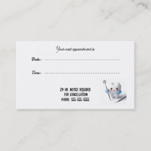 Dentistry Appointment Whimsy Office Card