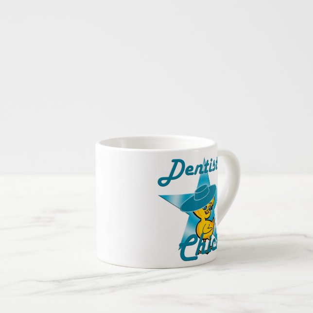 Dentistry Chick #7 Espresso Cup (Front Right)