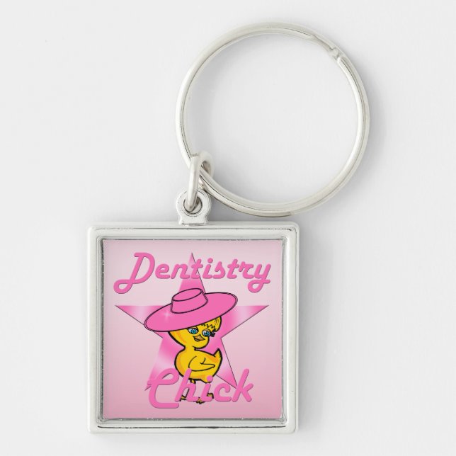 Dentistry Chick #8 Key Ring (Front)