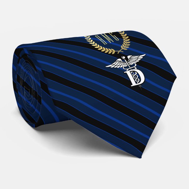 Dentistry Professional Symbol Blue Tie (Rolled)