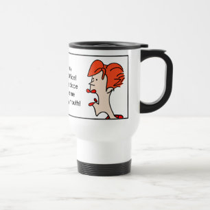 Dentist's the one place to open my mouth! travel mug