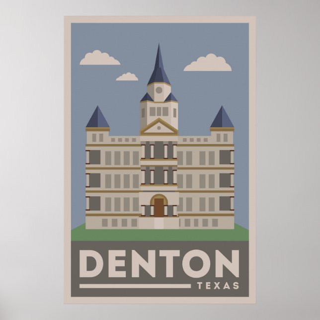 Denton Texas Courthouse Poster (Front)