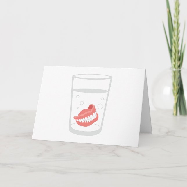Dentures Glass Card (Front)