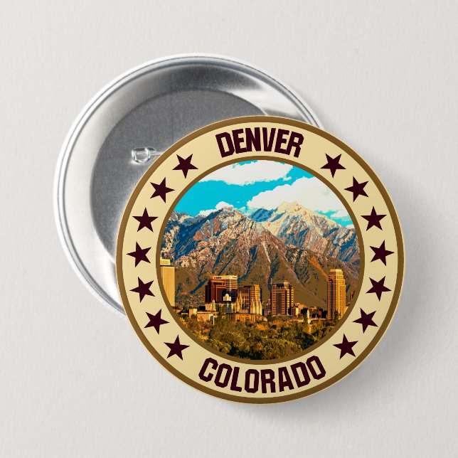 Denver                                             7.5 cm round badge (Front & Back)