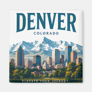 Denver Alpine City Views Magnet