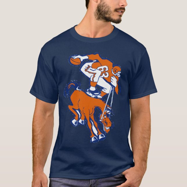Denver Broncos Retro Logo Design gift T-Shirt (Front)
