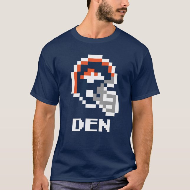 Denver Broncos (Tecmo Super Bowl Football Helmet) T-Shirt (Front)