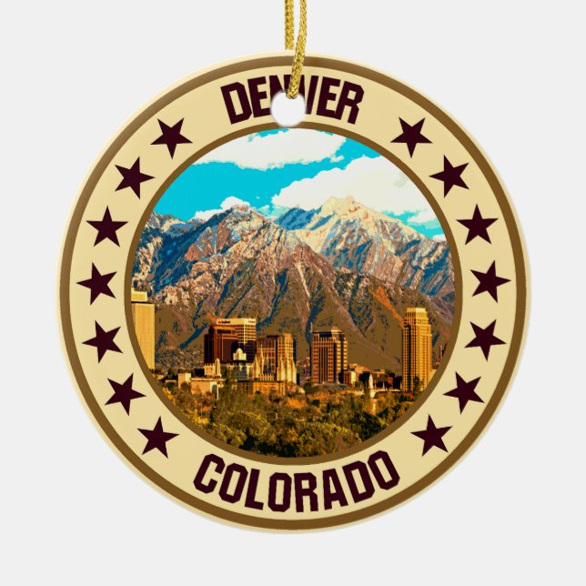 Denver Ceramic Tree Decoration (Front)