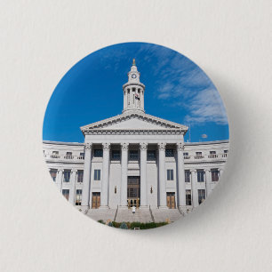 Denver City and County Building Entrance 6 Cm Round Badge