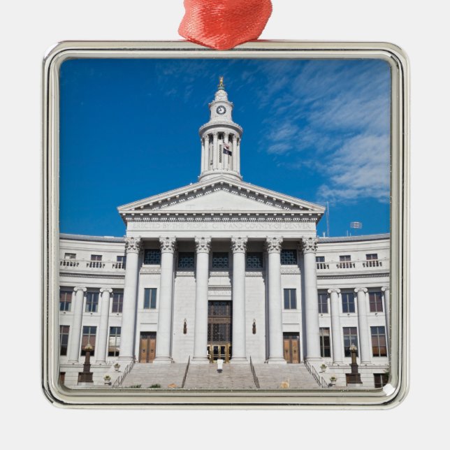 Denver City and County Building Entrance Metal Tree Decoration (Front)