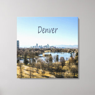 Denver City and Mountains Colorado Canvas Print