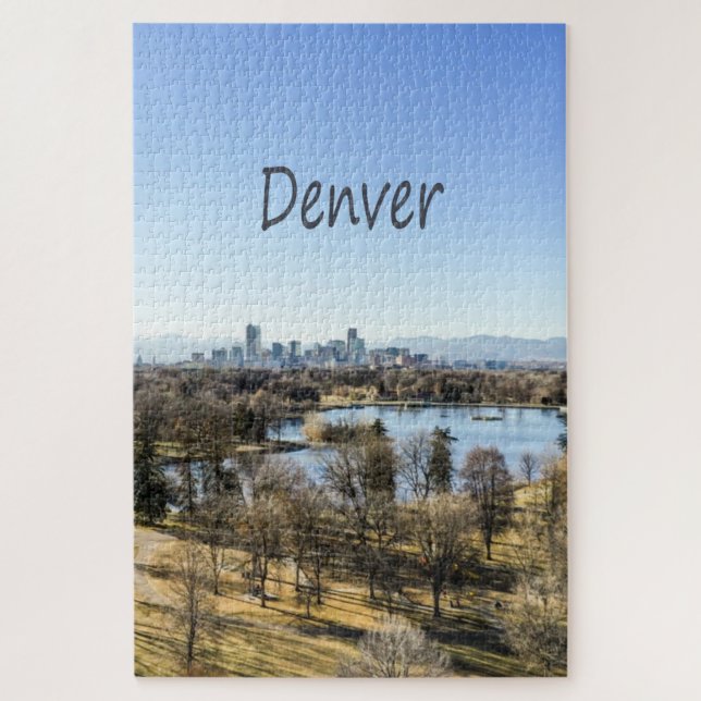 Denver City and Mountains Colorado Jigsaw Puzzle (Vertical)