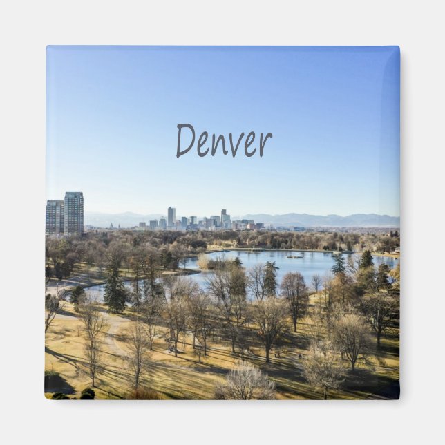 Denver City and Mountains Colorado Magnet (Front)