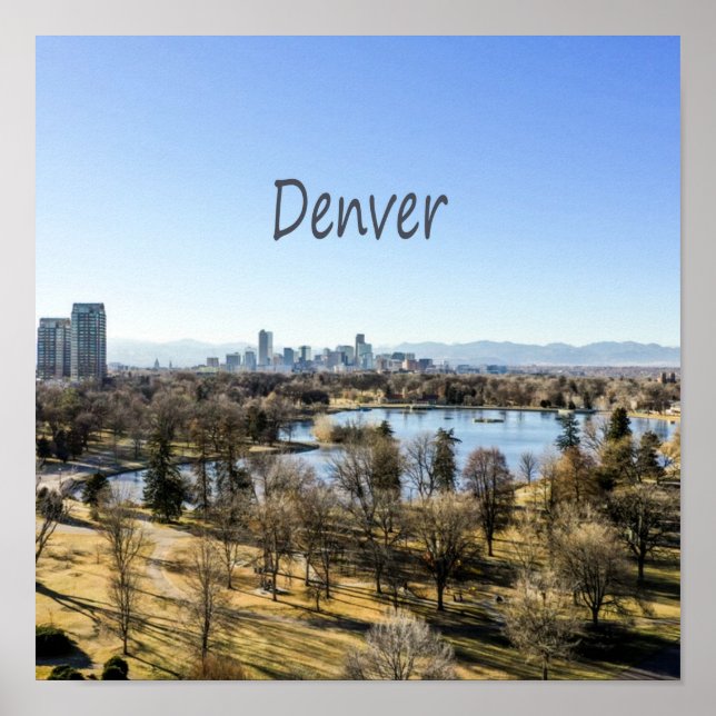 Denver City and Mountains Colorado Poster (Front)