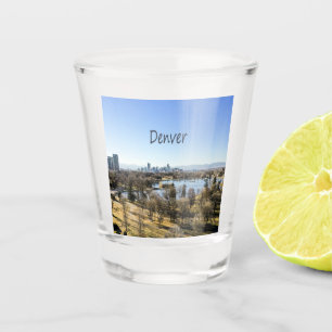 Denver City and Mountains Colorado Shot Glass