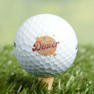 Denver City Colorado USA golf golfing retro Golf Balls