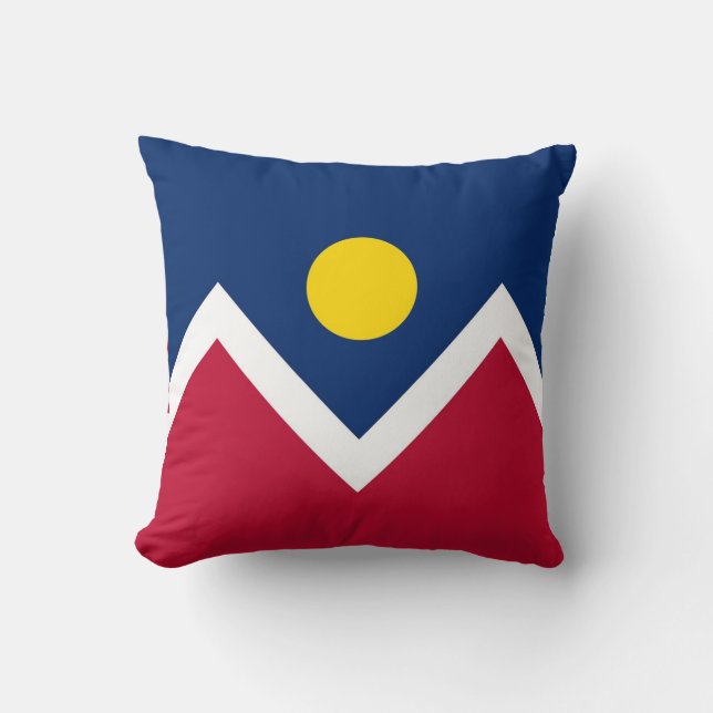 Denver City Flag American MoJo Pillow (Front)