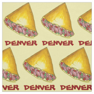DENVER CO Colorado Omelette Egg Omelette Breakfast Fabric