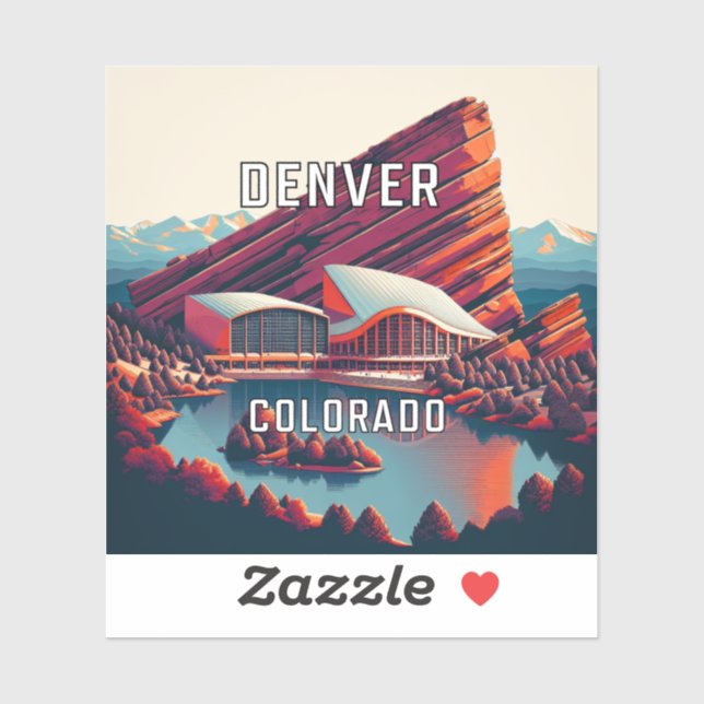 Denver Colorado 3 Inch Vinyl Sticker (Sheet)