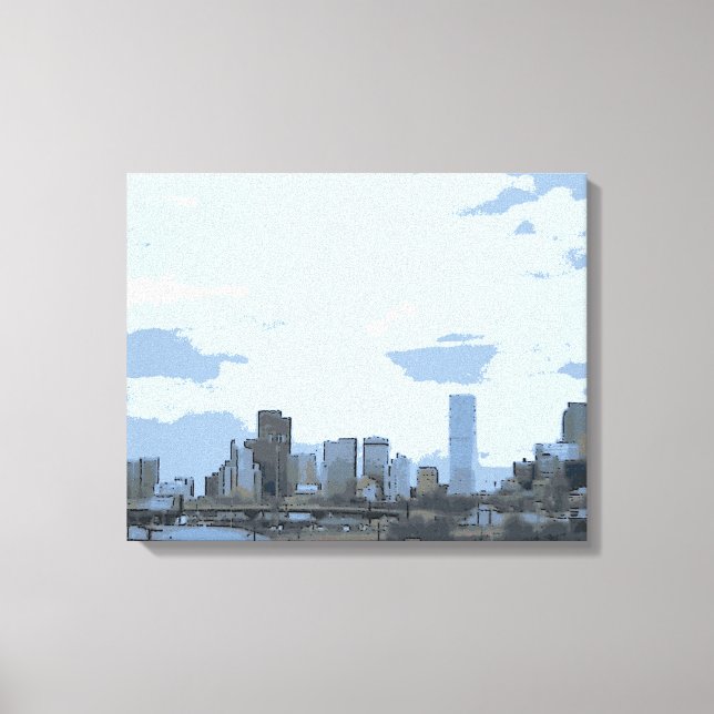 Denver Colorado artistic skyline canvas print (Front)