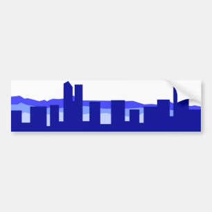 Denver Colorado - Blue Bumper Sticker