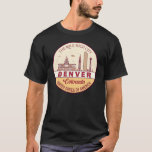 Denver Colorado City Skyline Emblem T-Shirt<br><div class="desc">Denver minimalist,  colourful art design featuring monuments and landmarks of the city in Colorado.</div>