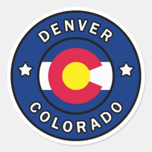 Denver Colorado Classic Round Sticker