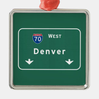 Denver Colorado co Interstate Highway Freeway : Metal Tree Decoration