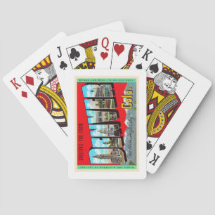 Denver Colorado CO Vintage Large Letter Postcard Playing Cards
