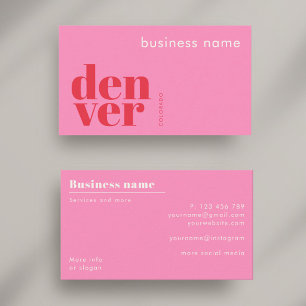 Denver Colorado company Business Card