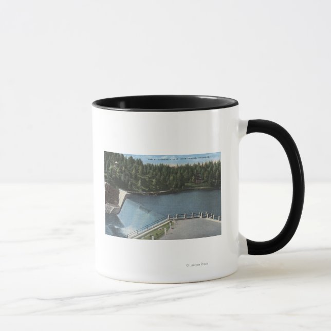 Denver, Colorado - Dam at Evergreen Lake View Mug (Right)