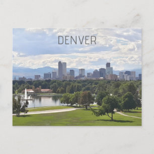 Denver Colorado Downtown Skyline Photo Postcard