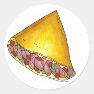 Denver Colorado Egg Omelette Omelette Breakfast Fo Classic Round Sticker