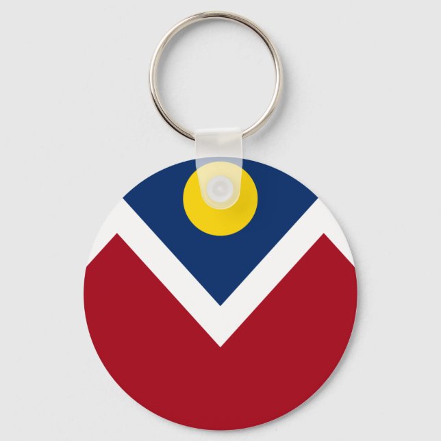 Denver (Colorado) flag Keychain (Front)