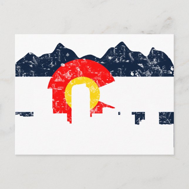 Denver Colorado Flag Postcard (Front)