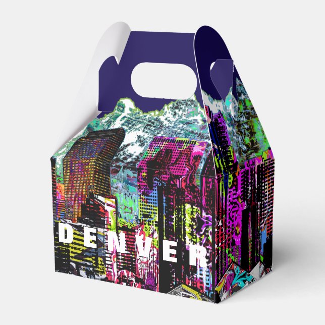 Denver, Colorado in graffiti Favour Box (Front Side)