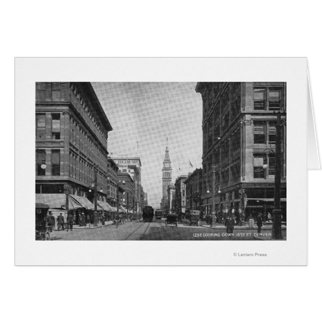 Denver, Colorado - Looking down 16th Street View (Front Horizontal)