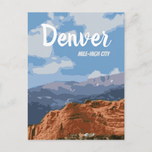 Denver Colorado Mile-High City Postcard